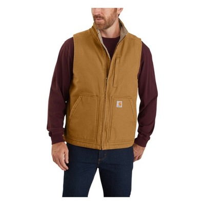 Kamizelka Carhartt SHERPA-LINED MOCK-NECK VEST BROWN L