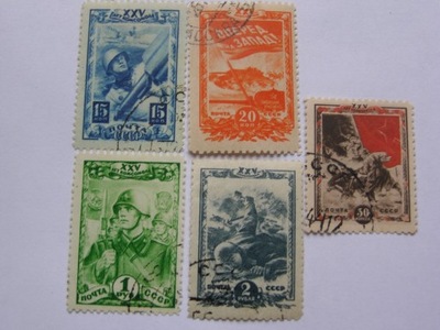 ZSRR - 25 lat Komsomołu - Mi. 885-89 kasowane