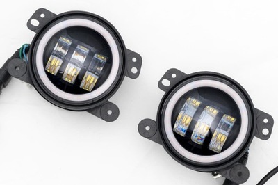 Противотуманные фары led свет дневные jeep wrangler jk фото №1