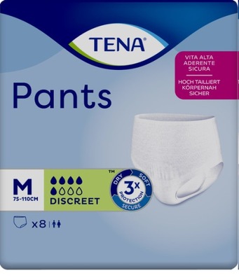 TENA Discreet Medium pieluchomajtki rozm. M 8 szt