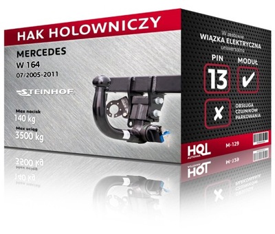 Hak holowniczy Mercedes W 164, 07/2005-2011