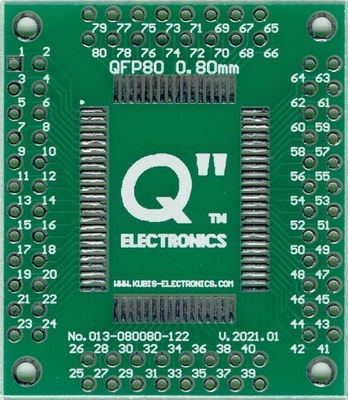 QFP80,MQFP80,PQFP80 0.80mm na 2xIDC2x12, 2xIDC2x8