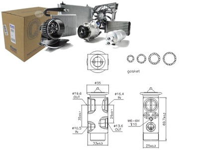 VÁLVULA DE EXPANSIÓN DE ACONDICIONADOR BMW 7 E65 E66 E67 ROLLS-ROYCE PHANTOM  