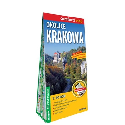 OKOLICE KRAKOWA LAMINOWANA MAPA TURYSTYCZNA 1:50 000