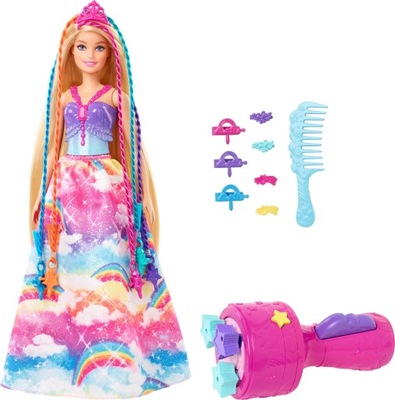 BARBIE DREAMTOPIA KSIĘŻNICZKA ZAKRĘCONE PASEMKA MATTEL