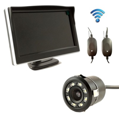 Monitor 5'' KAMERA cofania BEZPRZEWODOWA w ZDERZAK