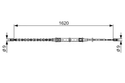 CABLE HAM. L/P SKODA OCTAVIA 96- 1987477704/BOH BOSCH  