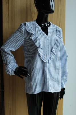 KappAhl bawełniana koszula w paski 40