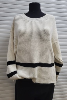 MUST HAVE SWETER MASSIMO BAWEŁNA GUZICZKI ECRU M/S-L