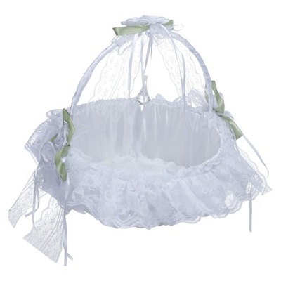 Wedding Flower Basket Flower Bowknot Handles for