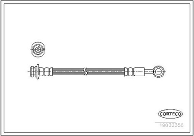 CORTECO 19032356 ПАТРУБОК ТОРМОЗНОЙ ГИБКИЙ
