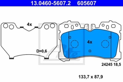 ATE 13.0460-5607.2 TRINKELĖS STABDŽIŲ 