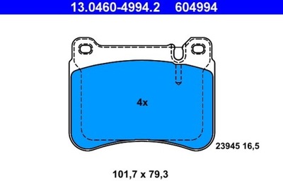 КОЛОДКИ ГАЛЬМІВНІ DB ПЕРЕД W203/S203/C209/R171 1,8-3,5 00-11 13.0460-4994.2