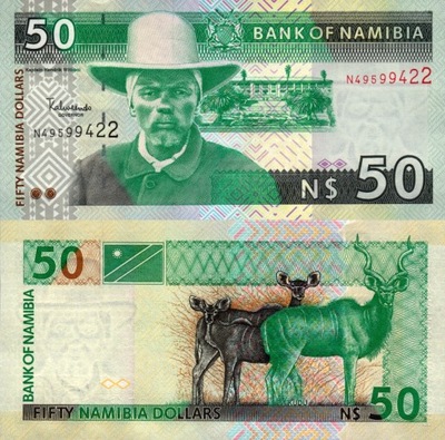 # NAMIBIA - 50 DOLARÓW - 2001 - P-8b - UNC