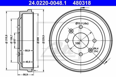 BEBNY BRAKE ATE 24.0220-0048.1 24022000481  