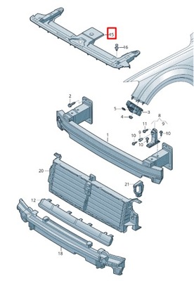 AUDI Q7 4M DELANTERO PARAGOLPES PROTECCIÓN WZROKU TRIM  