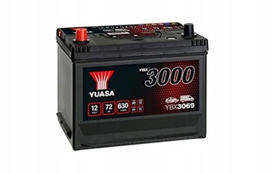 YUASA YBX3069 72AH 630A - ЛЕВЫЙ+