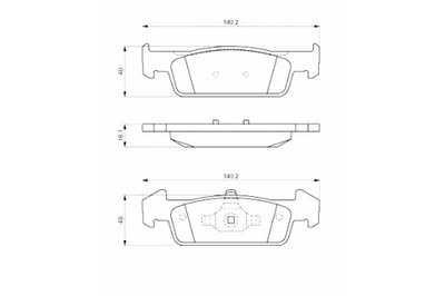 Bosch тормозные колодки тормозные перед с замком dacia logan ii sandero ii фото №1