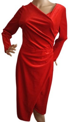 Sukienka na święta welurowa czerwona r. 36