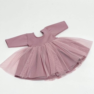 Sukienka balerina dla lalek Miniland 38cm, róż