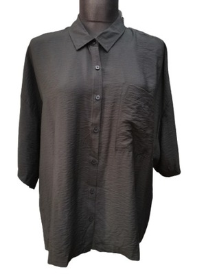 F&F koszula czarna luźna cienka zwiewna NOWA 48