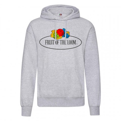 Bluza męska Vintage duże logo Fruit Loom Grey L