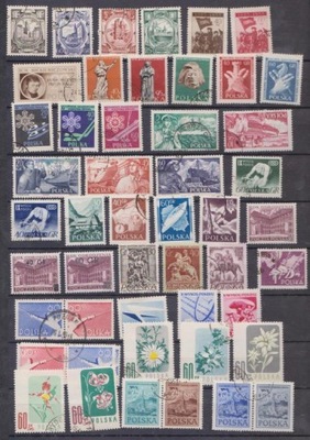 Zestaw znaczków z roczników 1955 1956 1957 kasow 2