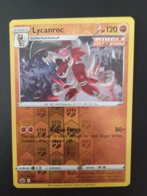 Lycanroc RARE R.Holo Chilling Reign 2021 rok 087/198 POKEMON TCG