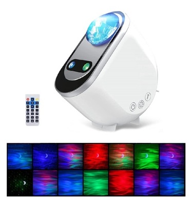 PROJEKTOR LED LAMPKA NOCNA GWIAZD AURORA STAR USB