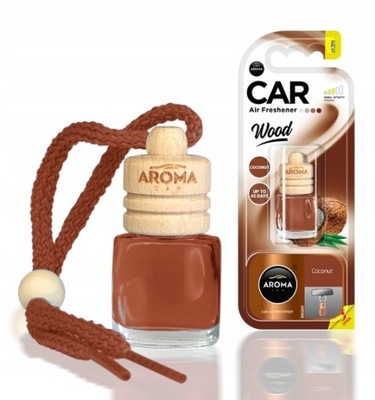 AROMA CAR WOOD COCONUT Zawieszka odświeżacz zapach