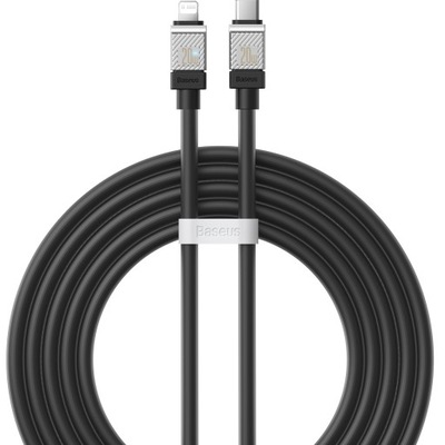 Baseus kabel do ładowarki USB-C - Lightning długi 2m CoolPlay 20W czarny