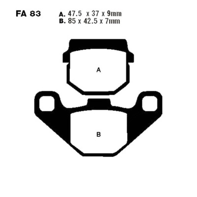 КОЛОДКИ HAM. MOTO. KAWASAKI AR 50 A1/C2-C