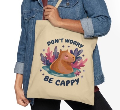 Torba KAPIBARA DON'T WORRY BE CAPPY Wzory Shopper