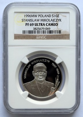 10 ZŁ STANISŁAW MIKOŁAJCZYK 1996 NGC PF69