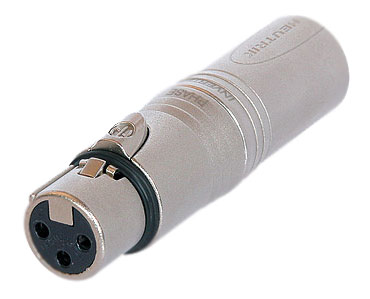 Przejście XLR 3pin gn - XLR 3pin wt