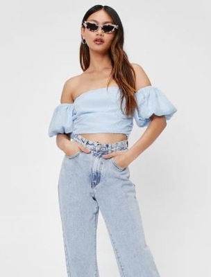 NASTYGAL BLUZKA DAMSKA BIAŁA CASUAL PETITE 36 1YFP