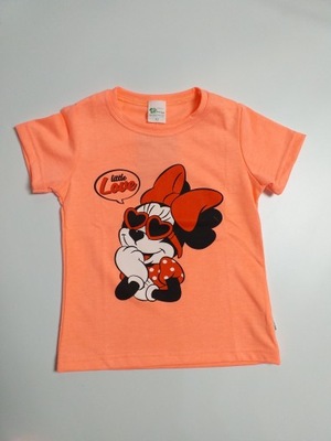 Koszulka 110 Myszka Minnie t-shirt pomarańczowa