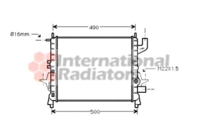 Van wezel радиатор воды renault twingo 1 1.2 c06 фото №1