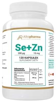 AltoPharma Selén 200µg + Zinok 15mg + Prebiotikum 120kaps.