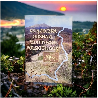 Książeczka turystyczna zdobywca polskich gór korona odznaka polski mapa
