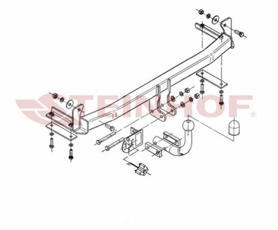 BARRA DE REMOLQUE GANCHO DE REMOLQUE SEAT CORDOBA 4D 09/1999-12/2002, SE  