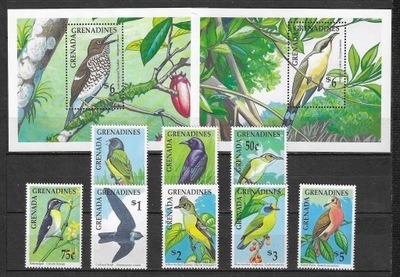 Grenada Gr 959-66 + bl 146-47 - ptaki