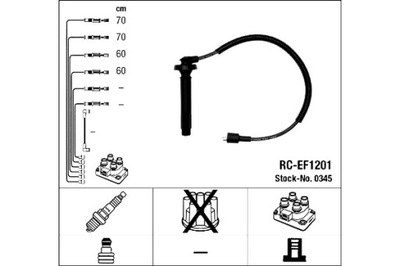 NGK JUEGO TUBOS DE ENCENDIDO SUBARU FORESTER 2.0 08.97-05.05  