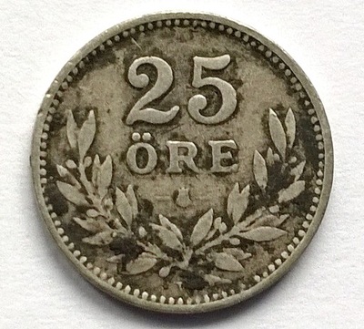 SZWECJA 25 ORE 1910 / srebro