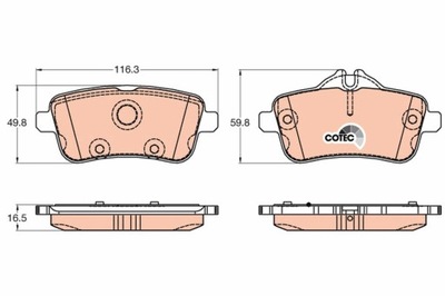 КОЛОДКИ ТОРМОЗНЫЕ DB ЗАД W166/X166 GL/ML 11- GDB1947