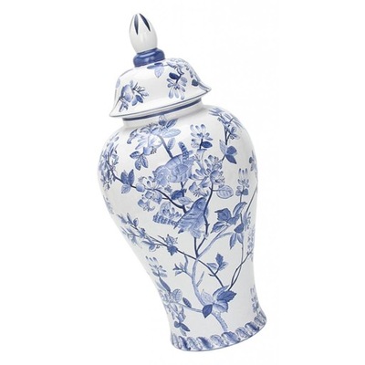 Ceramiczny wazon z imbirowym słojem z pokrywką