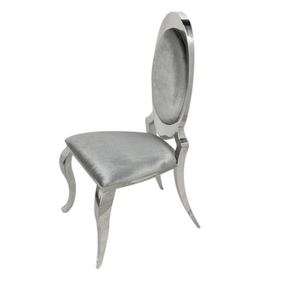 Krzesło glamour Victoria II Dark Grey krzesło tapicerowane szare