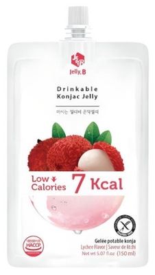 Konjac Jelly przekąska z galaretką konnyaku smak lychee liczi 150ml Jelly B