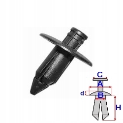 КЛІПСА ШТИФТ ДЮБЕЛЬ SUZUKI ALTO SWIFT B21003