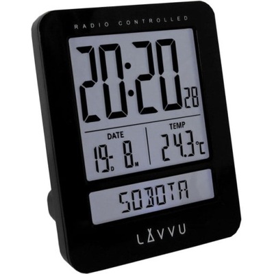 LAVVU LAR0021 - 7,2x9,2cm - Elektronický budík - čierny